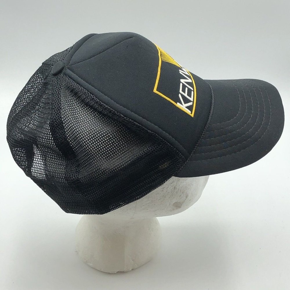 Vintage Kenwood Audio Equipement Foam Mesh Snapback Trucker Hat Black Cap - Picture 5 of 9
